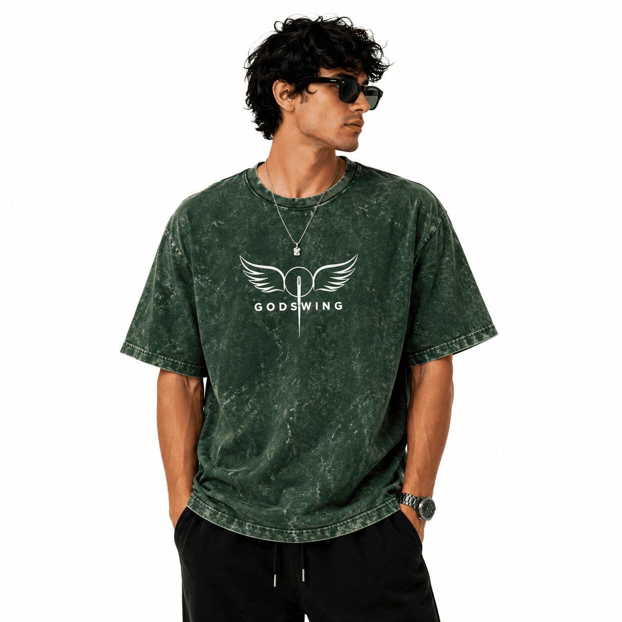 Godswing Signature Acid Wash Tee