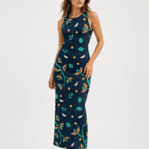 Godswing Botanical Bliss Women's Bodycon Midi Dress
