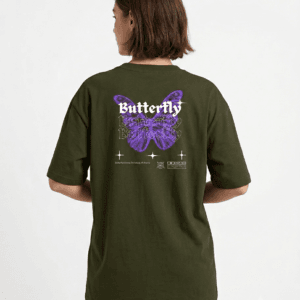 Godswing Premium Women's Oversized Butterfly Graphic T-Shirt