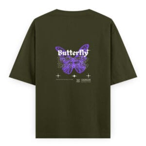 Women's Oversized Butterfly Graphic T-Shirt by Godswing